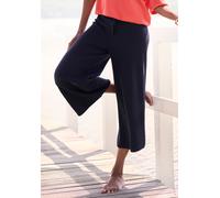 Loungehose ELBSAND, Damen, Gr. 40/42, N-Gr, marine, Feinstrick, Obermaterial: 55% Baumwolle, 45% Nylon, unifarben, Hosen Loungehose, aus weichem Feinstrick (87148736-40) marine