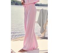 Loungehose ELBSAND, Damen, Gr. 48/50, N-Gr, rosa, Feinstrick, Obermaterial: 55% Baumwolle, 45% Nylon, unifarben, bequem lang, Hosen Loungehose, aus hochwertigem Feinstrick, Loungewear (34351164-48) ro