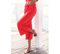 Loungehose ELBSAND, Damen, Gr. 48/50, N-Gr, rot, Feinstrick, Obermaterial: 55% Baumwolle, 45% Nylon, unifarben, Hosen Loungehose, aus weichem Feinstrick (74466668-48) rot