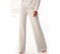Loungehose FRENCH CONNECTION, Damen, Gr. 36/38, N-Gr, beige, Obermaterial: 55% Viskose (LENZING™ ECOVERO™), 40% Polyester, 5% Elasthan. Taschenfutter: 100% Polyester, unifarben, Basic, bequem lang, Ho