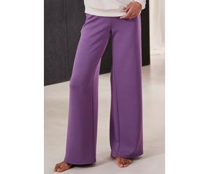 Loungehose FRENCH CONNECTION, Damen, Gr. 48/50, N-Gr, lila, Obermaterial: 55% Viskose (LENZING™ ECOVERO™), 40% Polyester, 5% Elasthan. Taschenfutter: 100% Polyester, unifarben, Basic, bequem lang, Hos