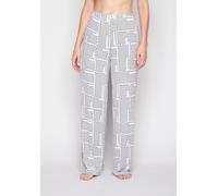 Loungehose JOOP, Damen, Gr. 44, N-Gr, schwarzer print, Jersey, Obermaterial: 95% Modal, 5% Elasthan, bequem lang, Hosen Loungehose, mit allover Wording, bequem und weich, seitliche Taschen (19877200-4