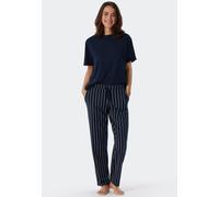 Schiesser Damen Schlafhose Lang Baumwolle Gemustert - Mix + Relax Pyjamaunterteil, Multicolor 1_179271, 44 EU