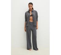 Loungehose MARC O'POLO, Damen, Gr. L, N-Gr, dunkelgrau melange, Jersey, Obermaterial: 95% Baumwolle, 5% Elasthan, Hosen Loungehose (88592908-L) dunkelgrau melange