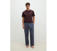 Loungehose MARC O'POLO, Herren, Gr. M, N-Gr, grau (blaugrau), Web, Obermaterial: 100% Baumwolle, lang, Hosen Loungehose, für Homewear, mit geradem Bein, aus gewebter Baumwolle (67479134-M) blaugrau