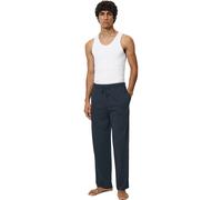 Loungehose MARC O'POLO "Mix & Match Cotton", Herren, Gr. L, N-Gr, blau (schwarz navy), Single Jersey, Obermaterial: 100% Baumwolle, unifarben, regular fit lang, Hosen Loungehose, mit Tunnelzug und Bin