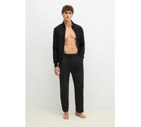 Loungehose MARC O'POLO "Mix N Match Interlock", Herren, Gr. S, N-Gr, schwarz, Interlock, Obermaterial: 97% Baumwolle, 3% Elasthan, bequem lang, Hosen Loungehose, mit Gummizug und Bindeband (62633949-S