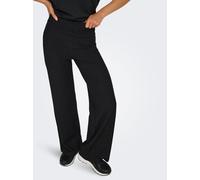 Loungehose ONLY PLAY "ONPSEREN HW RIB STR PNT NOOS", Damen, Gr. S (36), N-Gr, schwarz, Jersey, Obermaterial: 65% Polyester, 30% Viskose, 5% Elasthan, unifarben, loose fit normal, Hosen Loungehose (842