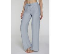 Loungehose VIVANCE ACTIVE, Damen, Gr. L (44/46), N-Gr, blau meliert, Trikot, Obermaterial: 88% Polyester, 12% Elasthan, meliert, figurumspielend lang, Hosen Loungehose, mit weitem Bein und Teilungsnäh