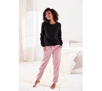 Loungehose VIVANCE, Damen, Gr. 32/34, N-Gr, rosa, Sweatware, Obermaterial: 60% Baumwolle, 40% Polyester, unifarben, bequem lang, Hosen Loungehose, bequeme Loungehose mit seitlichen Taschen (84221441-3