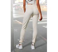 Loungepants FRENCH CONNECTION, Damen, Gr. 32/34, N-Gr, beige, Obermaterial: 70% Viskose, 25% Polyamid, 5% Elasthan, unifarben, bestickt, modisch, figurbetont lang, Hosen, schmale sportive Form, weich 