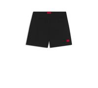 Shorts HUGO UNDERWEAR "Signature", Damen, Gr. XL, N-Gr, schwarz (schwarz 001), Sweatware, Obermaterial: 48% Baumwolle, 48% Modal, 4% Elasthan, Basic, regular fit kurz, Hosen Shorts, basic, regular fit