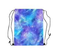 Loussiesd Galaxy Turnbeutel 30x40cm Außenraum Sportbeutel Universum Wolke Galaxie Glitter Stern Druck 3D gedruckt Raum Gymsack Sportsack Dekor Blau Rucksack mit Kordelzug