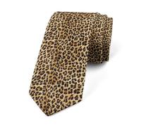 Loussiesd Leopard Drucken Herren Krawatte Kinder Rosa Geparden Druck Krawatte für Männer Geschenk Safari Tier Luxuriöse Krawatten für Herren für Geschäft Schmale Krawatte Mode Jungen