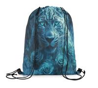 Loussiesd Leopard Turnbeutel 30x40cm Tier Sportbeutel für Erwachsene Männer Frauen Rose Rucksack mit Kordelzug Gepard Drucken Sportbeutel Zimmer Dekor Safari Sporttasche