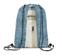 Loussiesd Nautical Turnbeutel 30x40cm Leuchtturm Rucksack mit Kordelzug für Erwachsene Frauen Männer Vintage Ozean Dekor Sportbeutel Gymsack Sportsack