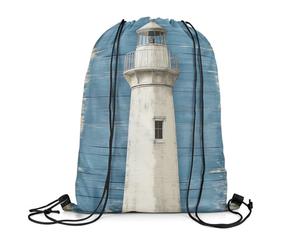 Loussiesd Nautical Turnbeutel 30x40cm Leuchtturm Rucksack mit Kordelzug für Erwachsene Frauen Männer Vintage Ozean Dekor Sportbeutel Gymsack Sportsack