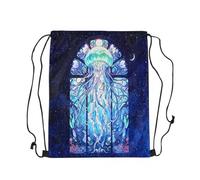 Loussiesd Quallen Turnbeutel 30x40cm Männer Frauen Ozean Rucksack mit Kordelzug Ultra Sea Creature Unterwasserwelt Sporttasche Meeresleben Sealife Sportbeutel Aquatic Animal Sportsack Gym Sack