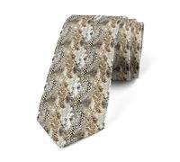 Loussiesd Schlange Drucken Herren Krawatte Kinder Schlange Haut Muster Krawatte für Männer Geschenk Luxuriöse Braun Krawatten für Herren für Business Schmale Krawatte Mode Jungen