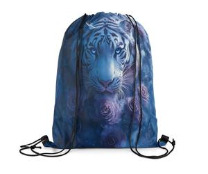 Loussiesd Tiger Turnbeutel 30x40cm Rose Sportbeutel für Erwachsene Männer Frauen Wildtiere Rucksack mit Kordelzug Wildtiere Sportbeutel Zimmer Dekor Safari Katze Drucken Sporttasche