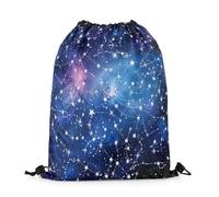 Loussiesd Weltraum Thema Turnbeutel 30x40cm Erwachsene Galaxie Sportbeutel für Erwachsene Männer Frauen Universum Rucksack mit Kordelzug Sternenhimmel Sporttasche