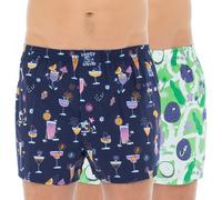 Lousy Livin 2-er Set Boxershorts Grün & Lila mit Motiv
