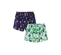 Lousy Livin 2-er Set Boxershorts Grün & Lila mit Motiv