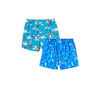 Boxershorts LOUSY LIVIN "Sky Gym & Dolphin 2 Pack" Gr. S, blau Herren Unterhosen Boxershorts mit buntem Allover-Print (48153217-S) blau