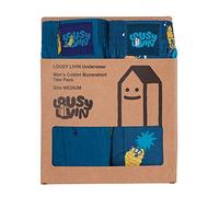 Boxershorts LOUSY LIVIN "Bana-Ananas Pack", Herren, Gr. M, 2 Stk., blau (blau, blau), 100% Baumwolle, bedruckt, Unterhosen, mit amüsantem Allover-Muster (69708324-M) blau, blau