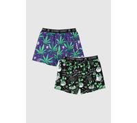 Lousy Livin - Outer Weedy Briefs Pack Of 2 Black - Boxershorts - Schwarz - XL - 100% Bio-Baumwolle Schwarz XL