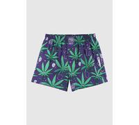 Lousy Livin Boxershorts Weedy Violett mit Motiv 100% Bio-Baumwolle Größe S