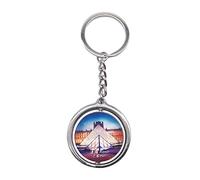 Louvre Paris Frankreich 3D Glas Kristall Schlüsselbund Schlüsselring Rotierende Dekoration Tourist Souvenir Männer Frauen Accessoires Geschenk Rotierende Dekoration