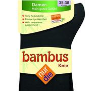 Nur Die Damen Kniestrumpf Blickdicht 495942/Da "Bambus Knie", grau (anthrazit 926), Gr. 39-42