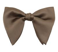 Lovacely Herren-Fliege, übergroß, Satin, Seide, einfarbig, formelle Smoking, große Fliege, C- Braun, Einheitsgröße