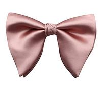 Lovacely Herren-Fliege, übergroß, Satin, Seide, einfarbig, formelle Smoking, große Fliege, C- Champagnerrosa, Einheitsgröße