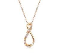 LOVANS Rosegold Kette Damen 925 Sterling Silber Infinity Kette Infinity Anhänger Halskette Rosegold Schmuck Geschenk zum Geburtstag Valentinstag Muttertag für Frauen Mutter