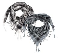 LOVARZI 2er-Set Palästinenser Tücher Grau & Schwarz/Weiß - Keffiyeh