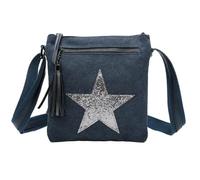 Love EMVY Staremvy Collection - Metallic Star Canvas Crossbody Bag mit Quaste - Verstellbarer Riemen, Fronttasche mit Reißverschluss & Organisierter Innenraum - 23 × 25 × 8 cm, oxfordblau, 50 x 35 Cm