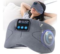 LOVE EYE Schlafmaske, Seitenschläfer, Schlafmaske mit Kopfhörer Bluetooth, 100% Lichtundurchlässige Augenmaske für Reisen, Nickerchen, Yoga, Meditation für Frauen Herren (Grau)