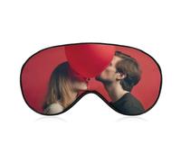 Love Heart Balloon Eye Maske, Side Sleeping Mask Light Blindfold Sleeping Mask Nose Pad and Elastic Band for Children Women and Men