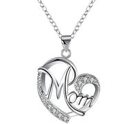 Love Heart Necklace Mom Exquisite Diamond s925 Silver Pendant Light Luxury Jewelry Gifts for Mother's Day Nice processing