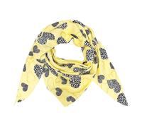 Love Herz Leopard Dreieck Schal aus 100% Baumwolle Frühling Unisex Uni Fashion Stola Tuch Übergangszeit Italy Sommer Strickschal Strick Tuch Heart Leo Happy (Gelb Herz Leo)