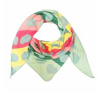 Love Herz Leopard Dreieck Schal aus 100% Baumwolle Frühling Unisex Uni Fashion Stola Tuch Übergangszeit Italy Sommer Strickschal Strick Tuch Hearth Happy Farbverlauf (Grün)