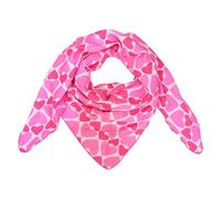 Love Herz Leopard Dreieck Schal aus 100% Baumwolle Frühling Unisex Uni Fashion Stola Tuch Übergangszeit Italy Sommer Strickschal Strick Tuch Hearth Happy Farbverlauf (Pink #2)