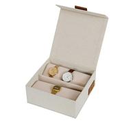 LOVE IT STORE IT Premium Uhrenbox, Uhren Aufbewahrungsbox 6 Uhren, Beige