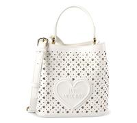 Love Moschino Basket Laminated Schultertasche white Damen