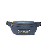 Love Moschino Damen Borsa Quilted Pu Denim Bauchtasche, Denimblau