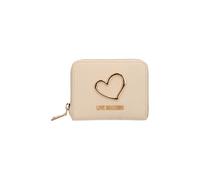 Love Moschino Damen Geldbörse mit Reißverschluss Polyurethan JC5507PP1OLQ0, elfenbein, Taglia Unica