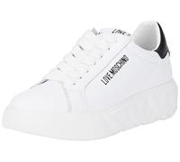 Love Moschino Damen Ja15034g1lia110a Sneaker, Weiss SCHWARZ, 42 EU