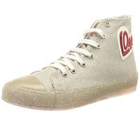 Love Moschino Damen Kollektion Herbst Winter 2021 Sneaker, Silber/schwarz, 41 EU